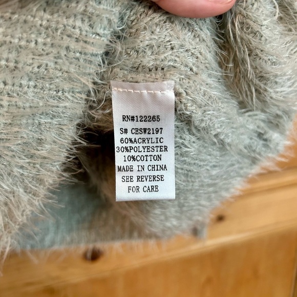 (Bundle 2 for $20) ADORA Women's V-Neck Sweater - Cream, Pink and Gray - Picture 2 of 3